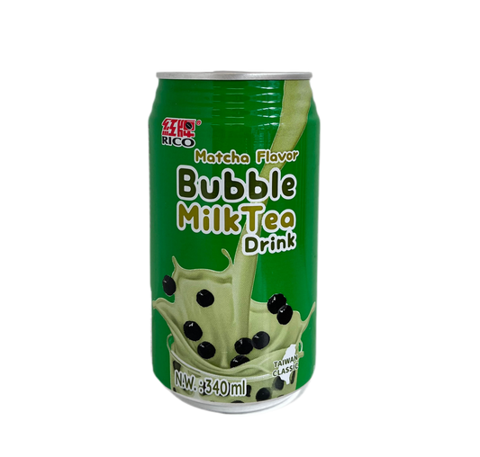 Matcha flavor bubble milk tea drink